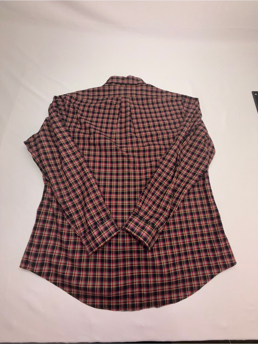 Ralph Lauren Custom Fit Red Green Plaid Button Down Shirt Men’s XL - Picture 11 of 11